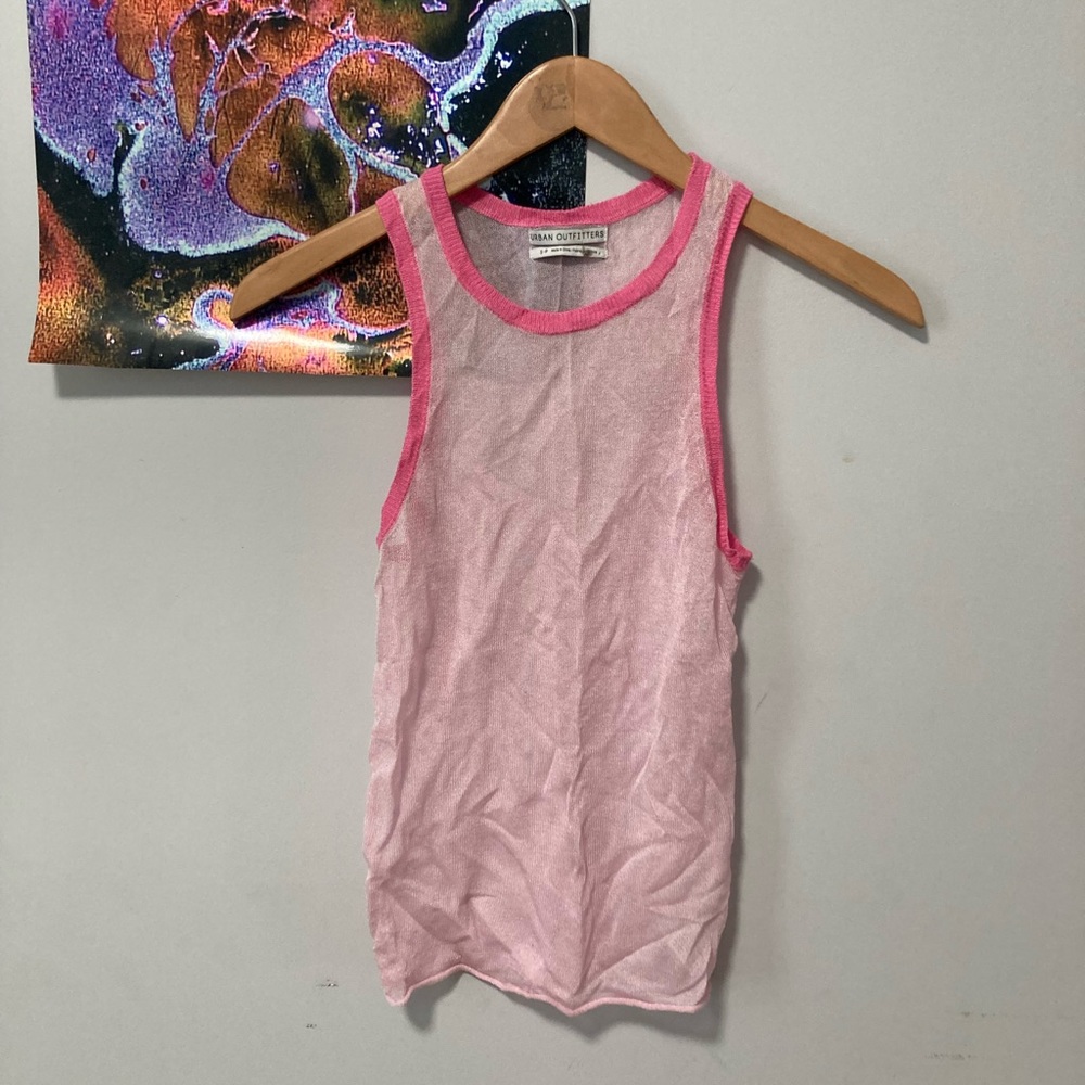 Cute sheer pink UO top